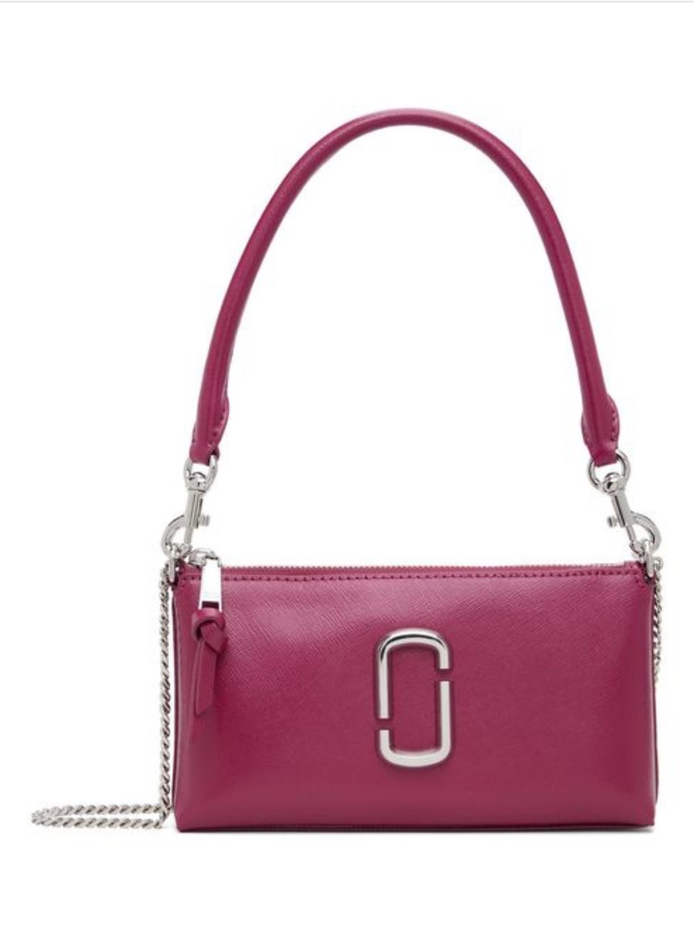 Marc Jacobs Mini Shoulder Bag in Fuchsia with Silver Hardware